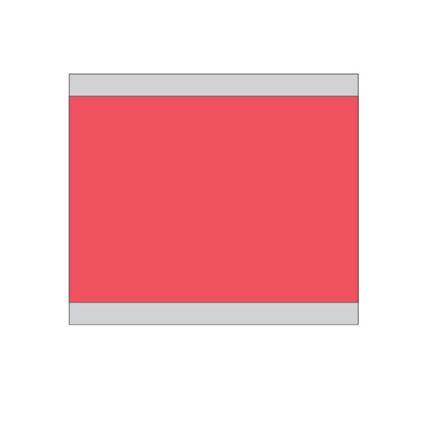 Patient Charge Gun Labels - Piggyback 1.225" x 1.0625" Red